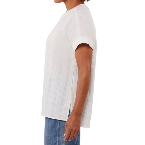 Matty M Ladies' Cotton Popover Top, Off-White/Ivory, Tunic Length, Small NWT - Picture 3 of 12